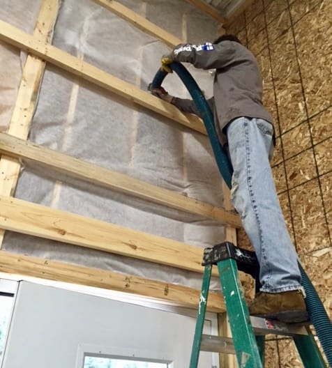 Insulation installation to reduce noise