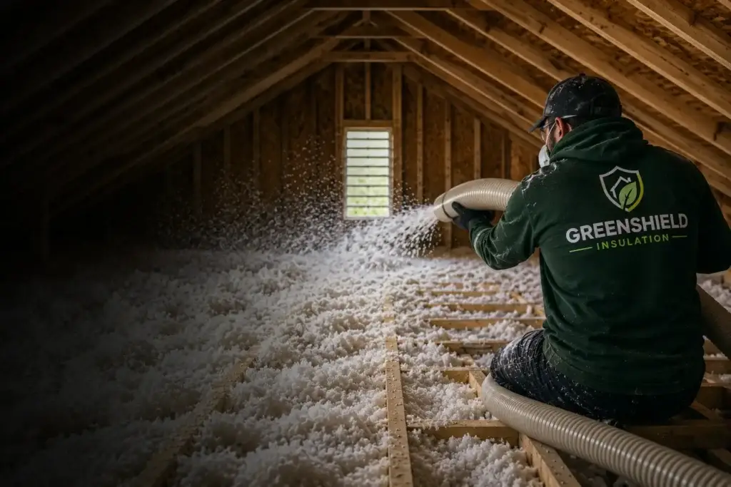 home attic insulation blown in