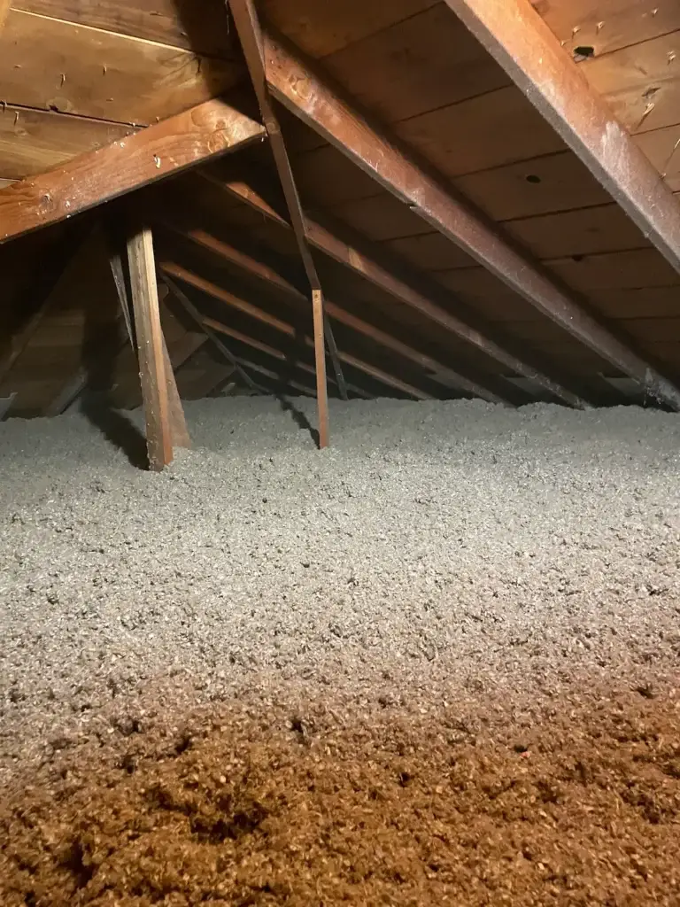 blown in cellulose attic home insulation