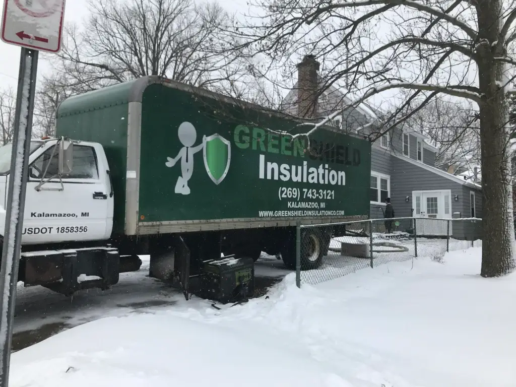 greenshield insulation attic truck winter Michigan