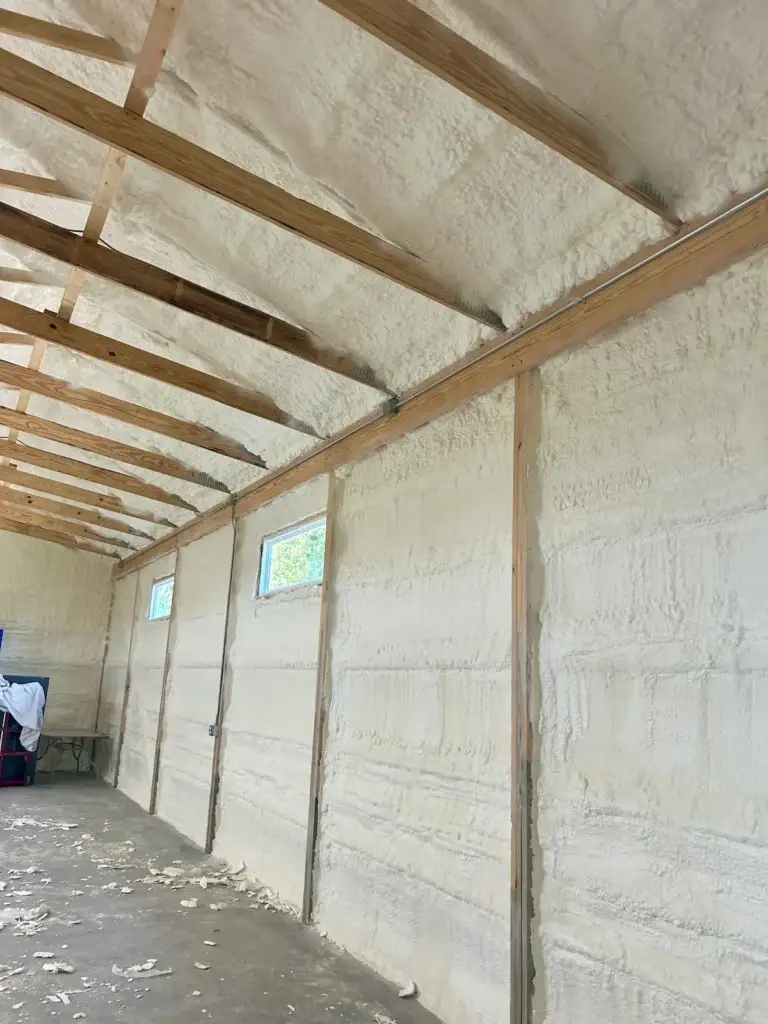 closed cell spray foam oshtemo township building